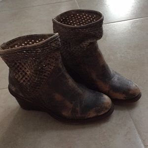 Bed Stu perforated wedge bootie from Anthro